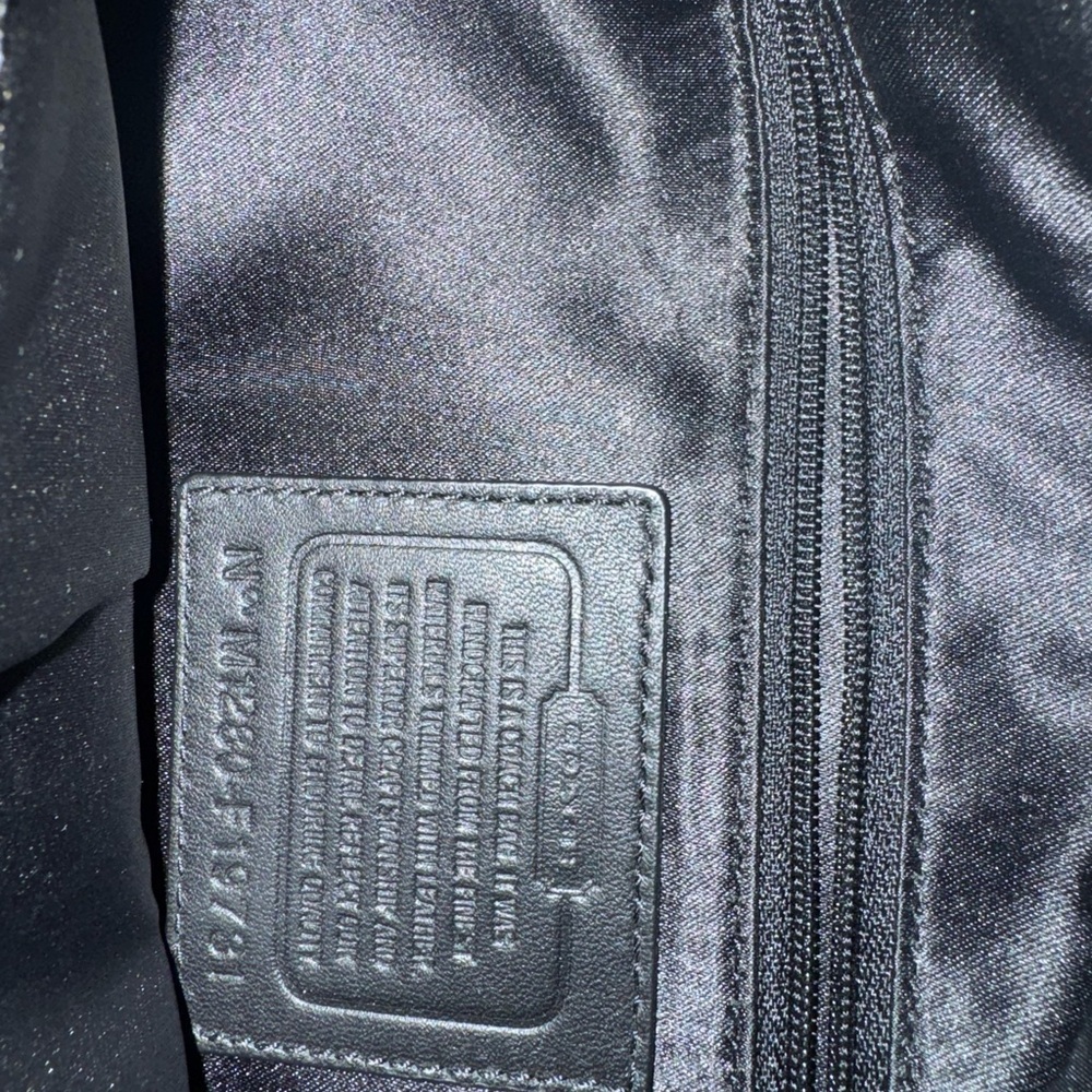 Coach Black Signature Canvas and Patent Leather Shoulder Bag​​ - Picture 5 of 8